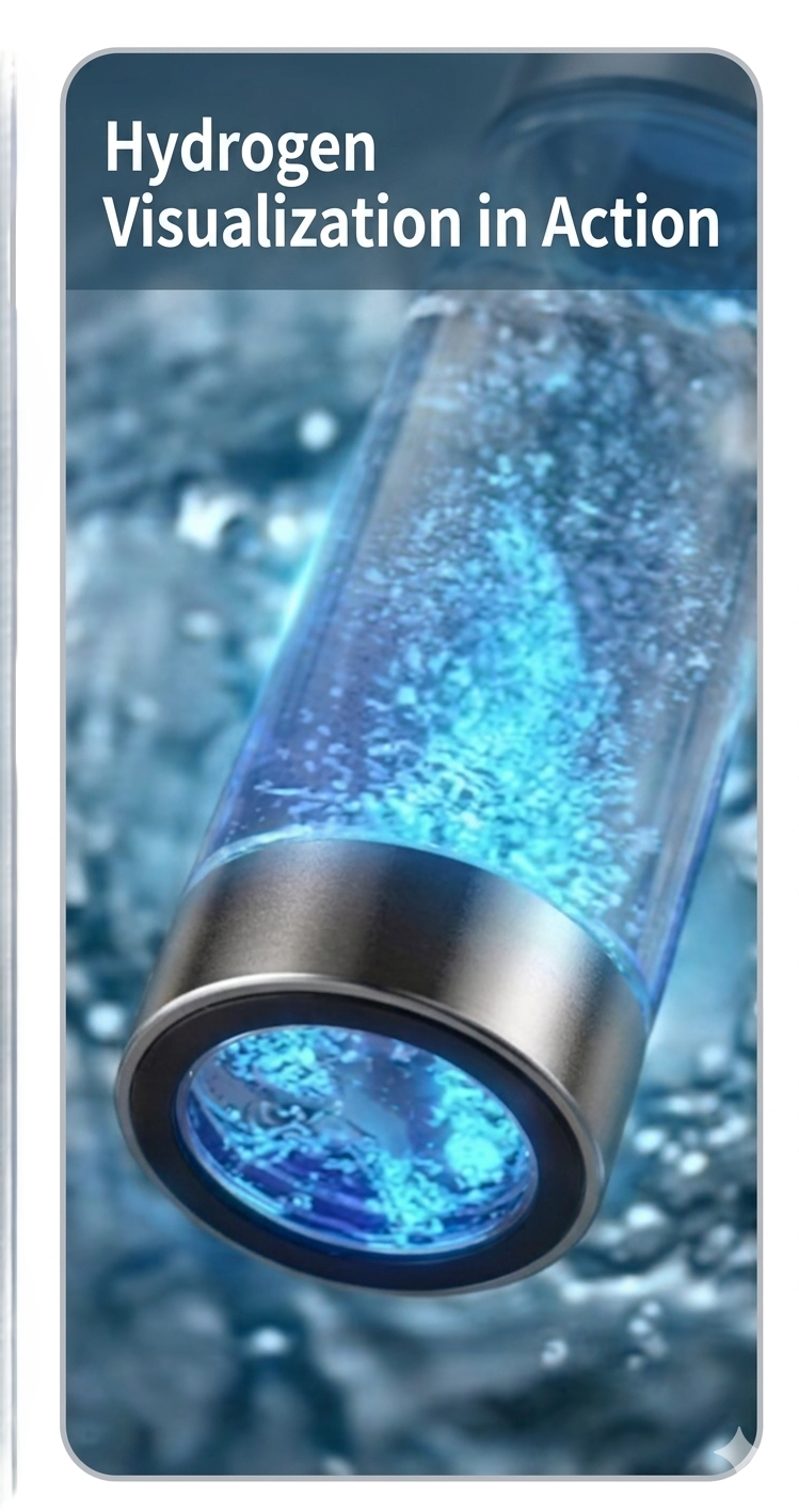 Premium Hydrogen-Rich Water Bottle - Advanced Electrolysis Technology