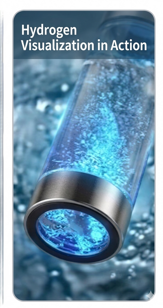 Premium Hydrogen-Rich Water Bottle - Advanced Electrolysis Technology